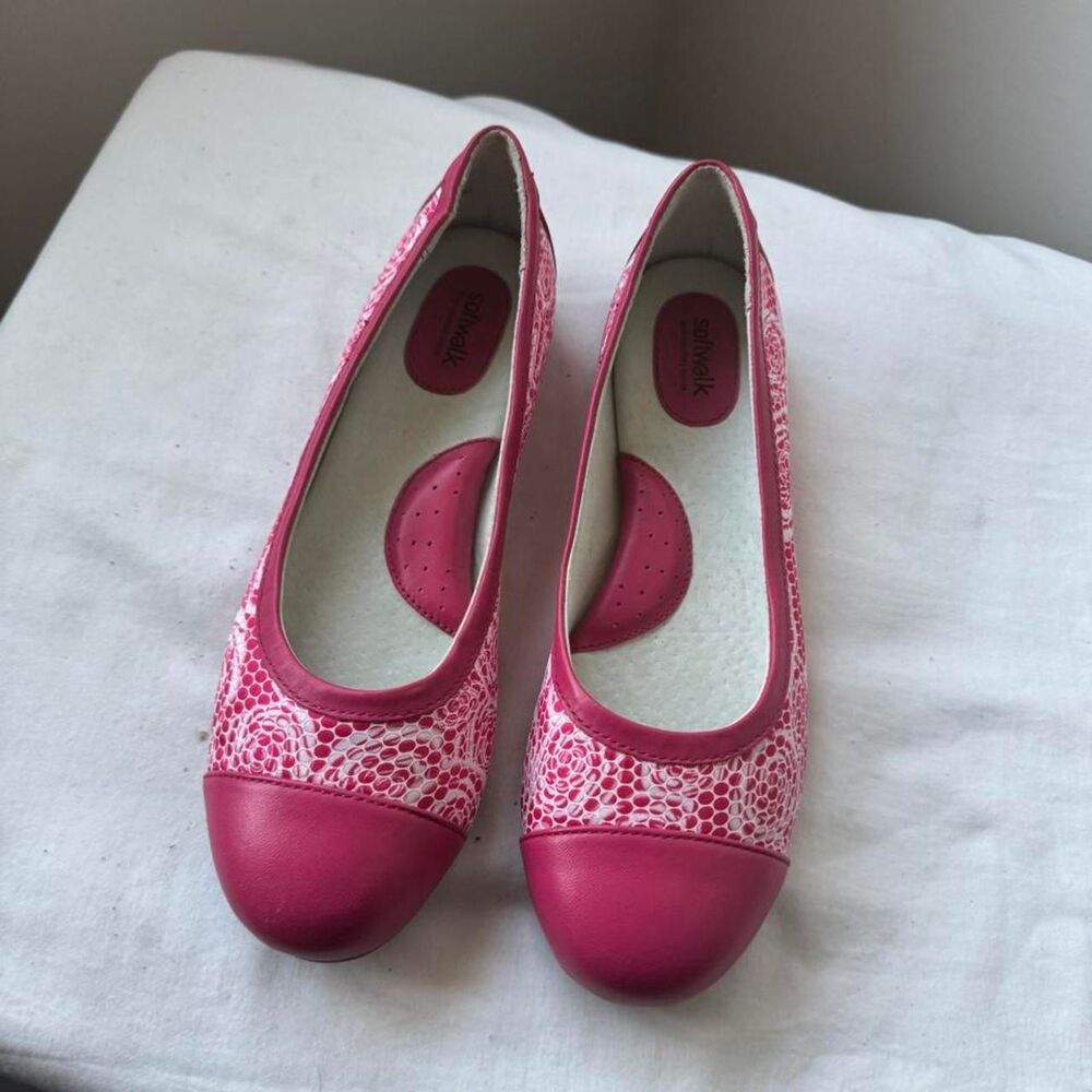 Y2K Cottagecore SoftWalk Pink Floral Ballet Flats Size 7